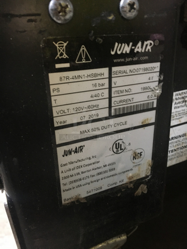2018 LATE MODEL! Jun Air Beverage Chiller! All Stainless Steel! Model 87R4MN1HSBHH Serial 07198020! 120V! - Image 6 of 7