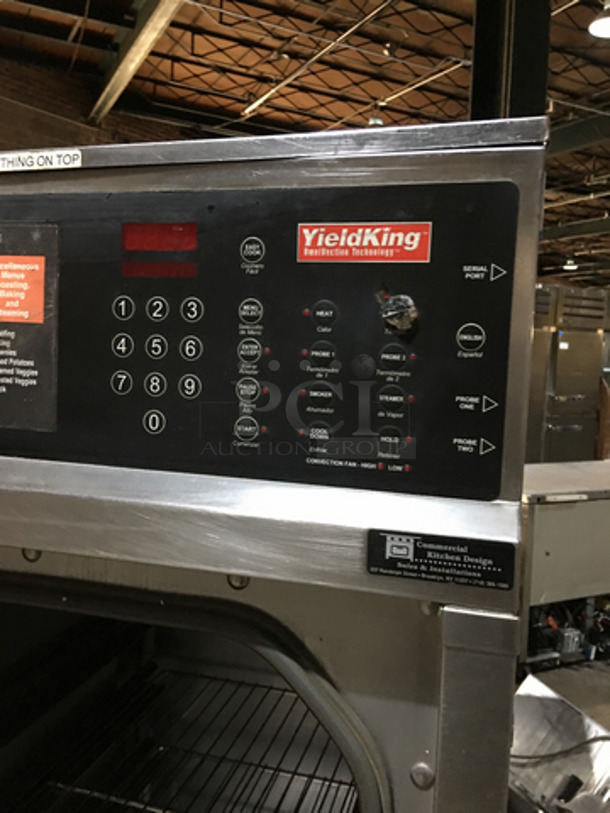 BEAUTIFUL! 2008 Yield King Commercial Electric Powered Omnivection Smoker/Steamer! All Stainless Steel! Model YK200 Serial Y20019! 208V 1Phase! On Commercial Casters! - Image 6 of 9