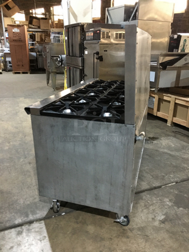 WOW! LATE MODEL! CPG Natural Gas Powered 10 Burner Commercial Range! With 2 Full Size Ovens Underneath! Model 60CPGV10B26N Serial 998491608010! On Commercial Casters! - Image 3 of 11