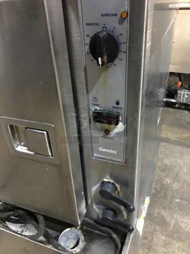 Cleveland Commercial Natural Gas Powered Dual Cabinet Steamer! All Stainless Steel! Model 24CGA10.2 Serial 1410230000196! 115V 1Phase! On Legs! - Image 7 of 9