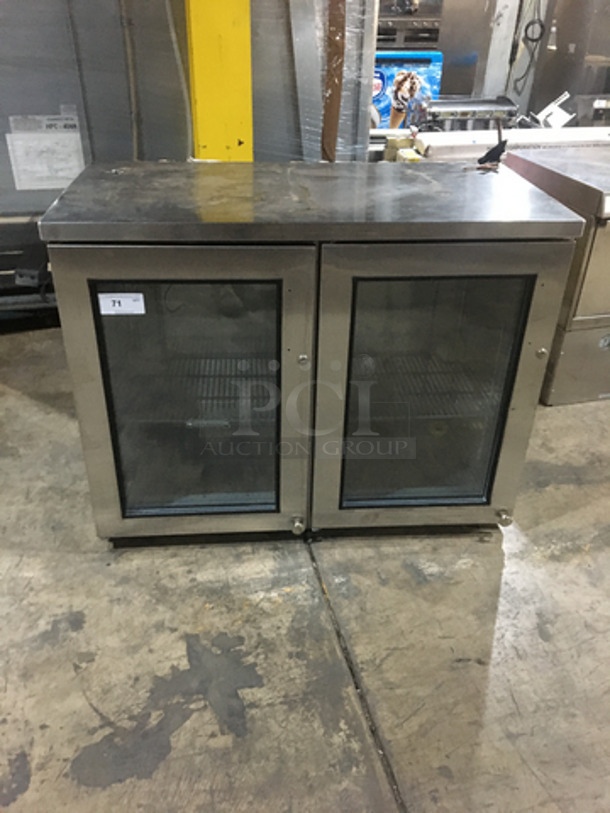 Perlick Commercial Bar Back Cooler Merchandiser! All Stainless Steel! Model C5063EUL! 115V 1Phase!