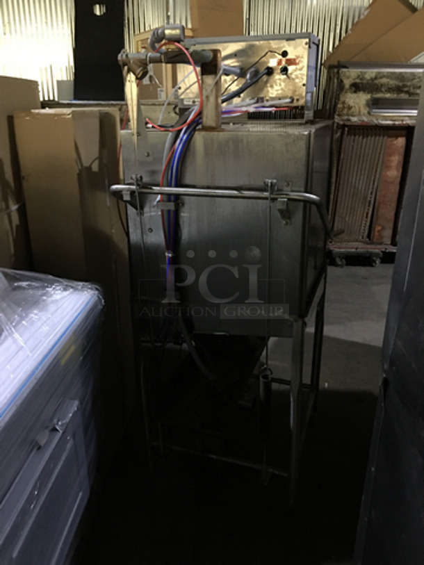 SWEET! Noble Commercial Floor Style Pass Through Dishwasher! All Stainless Steel! Model WAREFORCEIE Serial 17F335838! 115V 1Phase! On Legs! Working When Removed!
 - Image 2 of 8
