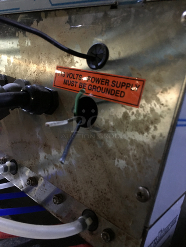 SWEET! Noble Commercial Floor Style Pass Through Dishwasher! All Stainless Steel! Model WAREFORCEIE Serial 17F335838! 115V 1Phase! On Legs! Working When Removed!
 - Image 8 of 8