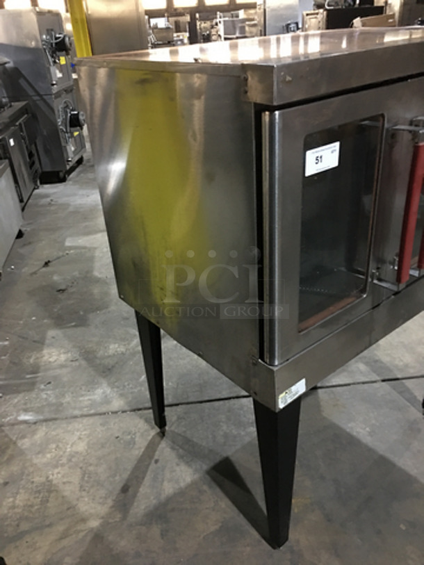 FABULOUS! Vulcan Commercial Electric Powered Single Deck Convection Oven! With View Through Doors! All Stainless Steel! On Legs! Not Tested! - Image 2 of 8