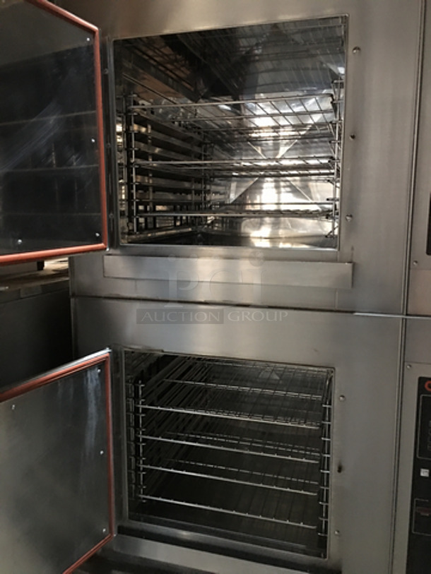 FABULOUS! Groen Commercial Natural Gas Powered Dual Deck Combi Oven! All Stainless Steel! Model CC20G Serial 8925MS! On Legs! - Image 4 of 9