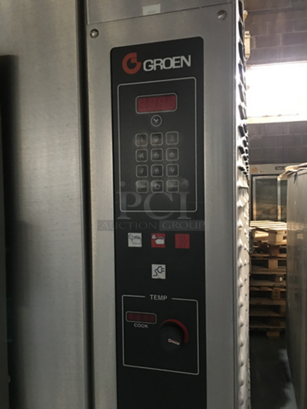 FABULOUS! Groen Commercial Natural Gas Powered Dual Deck Combi Oven! All Stainless Steel! Model CC20G Serial 8925MS! On Legs! - Image 6 of 9
