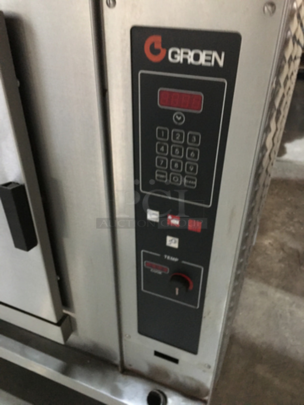 FABULOUS! Groen Commercial Natural Gas Powered Dual Deck Combi Oven! All Stainless Steel! Model CC20G Serial 8925MS! On Legs! - Image 7 of 9