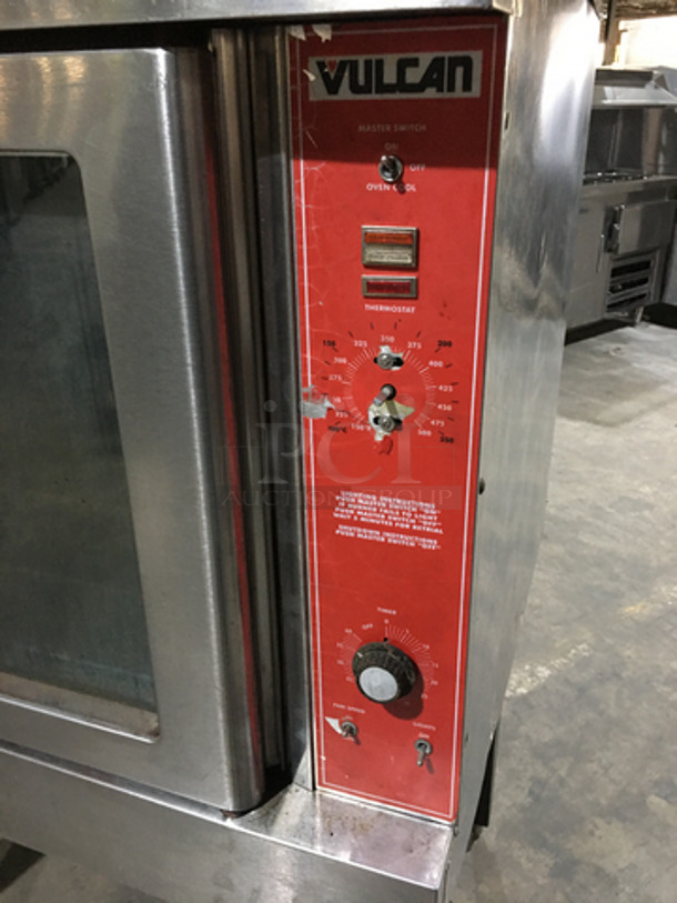 FABULOUS! Vulcan Commercial Electric Powered Single Deck Convection Oven! With View Through Doors! All Stainless Steel! On Legs! Not Tested! - Image 7 of 8