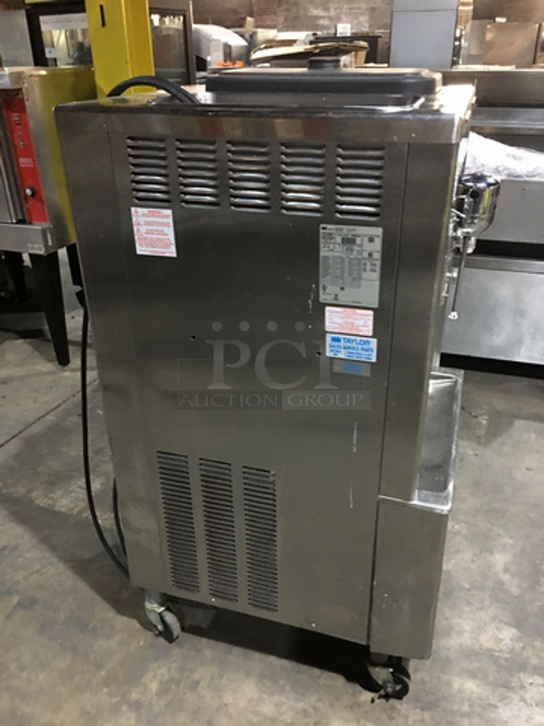 Taylor Commercial Floor Style 2 Flavor Frosty/Coolatta/Slushy Making Machine! With Milkshake Mixing Attachment! All Stainless Steel! Model 342D27 Serial M3052548! 208/230V 1Phase! On Commercial Casters! Not Tested! - Image 3 of 9