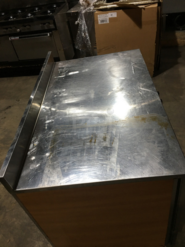 Duke Commercial Work/Prep Top Low Boy Cooler! With 2 Doors Underneath Storage Space! With Poly Coated Racks! With Backsplash! Model RUF48 Serial 11031460! 120V 1Phase! - Image 5 of 8