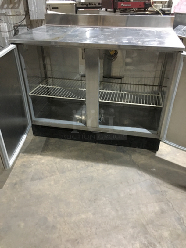 Duke Commercial Work/Prep Top Low Boy Cooler! With 2 Doors Underneath Storage Space! With Poly Coated Racks! With Backsplash! Model RUF48 Serial 11031460! 120V 1Phase! - Image 8 of 8