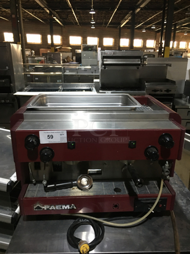 Faema Commercial Countertop 2 Group Espresso Machine! With Steam Wand! Not Tested! - Image 1 of 9