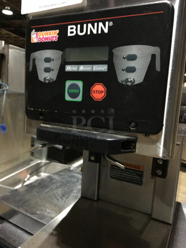 Nice! Bunn Dunkin Donuts Edition Dual Hopper Coffee Bean Grinder! Model MHG Serial MHG0030085! 120V 1 Phase! - Image 7 of 8