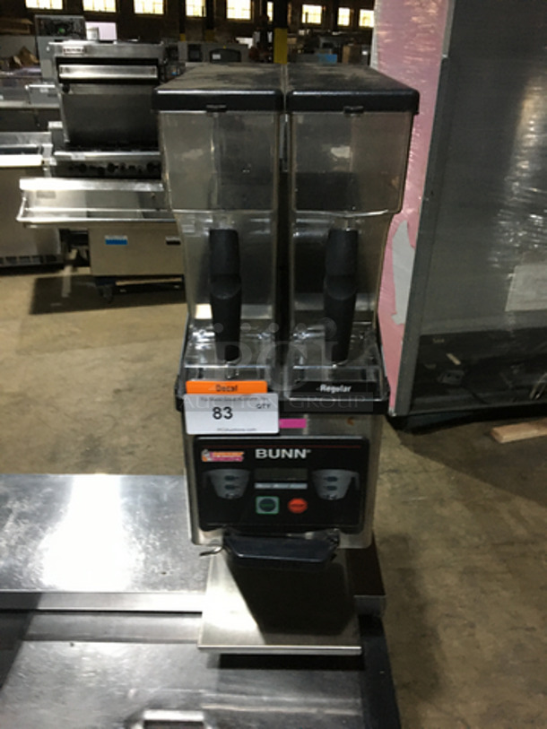 Nice! Bunn Dunkin Donuts Edition Dual Hopper Coffee Bean Grinder! Model MHG Serial MHG009542! 120V 1 Phase! - Image 1 of 8