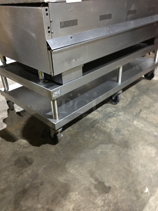 WOW! Wolf Commercial Heavy Duty Natural Gas Powered Flat Griddle! With Back & Side Splashes! With Underneath Storage Space! All Stainless Steel! On Casters! - Image 7 of 10