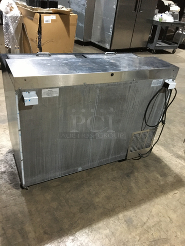 Perlick Commercial 2 Door Beer Cooler! With Sliding Top Doors! All Stainless Steel! Model BC48 Serial 698454! 115V 1Phase! - Image 3 of 7