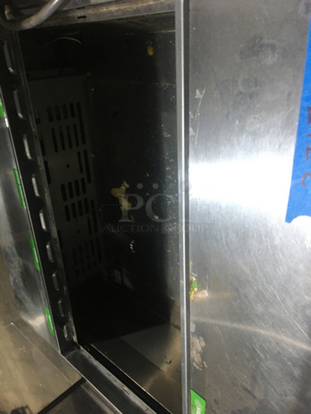 Nice! Turbo Air Refrigerated Salad Bar Island! With Sneeze Guard! With Underneath Storage Space! Model MST28711S Serial KMS299Y007! 115V 1 Phase! On Commercial Casters! - Image 5 of 9