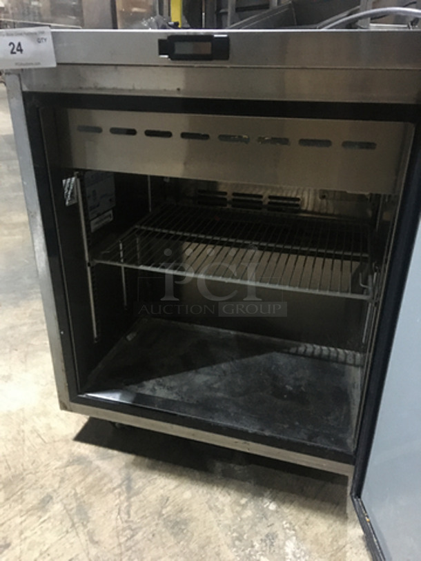 Nice! Turbo Air Refrigerated Salad Bar Island! With Sneeze Guard! With Underneath Storage Space! Model MST28711S Serial KMS299Y007! 115V 1 Phase! On Commercial Casters! - Image 6 of 9