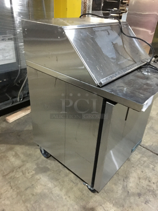 True Commercial Refrigerated Sandwich Prep Table! With Underneath Storage Space! Model TSSU2712MC Serial 9285998! 115V 1Phase! On Commercial Casters! Not Tested! - Image 3 of 9