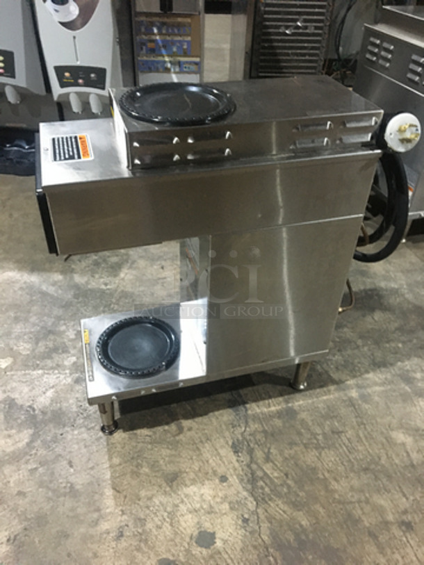 Bunn Commercial Countertop Coffee Brewing Machine! With 2 Coffee Pot Warming Stations! All Stainless Steel! Model AXIOM352 Serial AX00074683! 120/208/240V 1Phase! On Legs! - Image 2 of 8