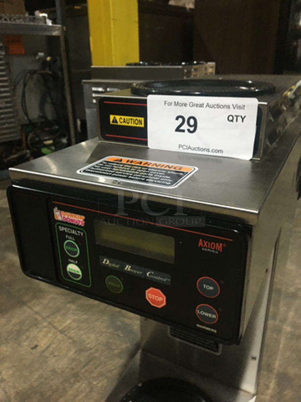 Bunn Commercial Countertop Coffee Brewing Machine! With 2 Coffee Pot Warming Stations! All Stainless Steel! Model AXIOM352 Serial AX00074683! 120/208/240V 1Phase! On Legs! - Image 5 of 8