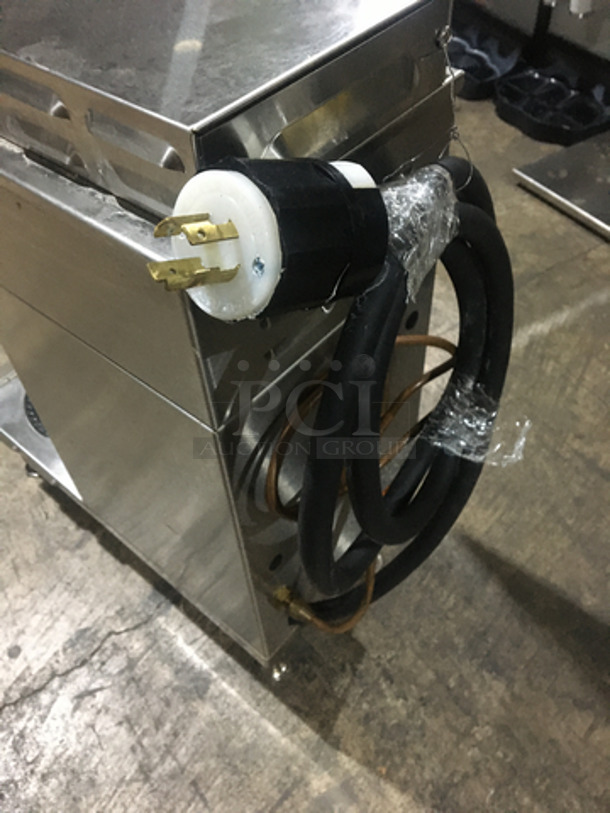 Bunn Commercial Countertop Coffee Brewing Machine! With 2 Coffee Pot Warming Stations! All Stainless Steel! Model AXIOM352 Serial AX00074683! 120/208/240V 1Phase! On Legs! - Image 8 of 8