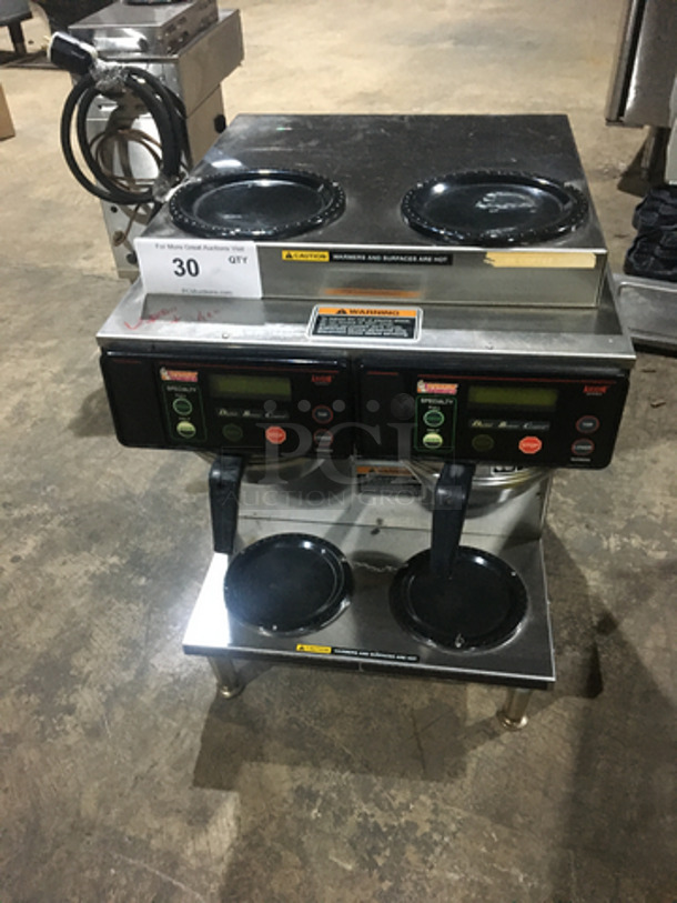 Bunn Commercial Countertop Dual Coffee Brewing Machine! Axiom Series! With 4 Coffee Pot Warming Stations! All Stainless Steel! Model AXIOM2/2TWIN! 120/208/240V 1Phase! On Legs! - Image 1 of 9