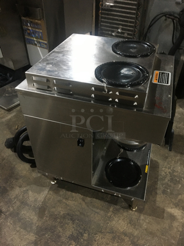 Bunn Commercial Countertop Dual Coffee Brewing Machine! Axiom Series! With 4 Coffee Pot Warming Stations! All Stainless Steel! Model AXIOM2/2TWIN! 120/208/240V 1Phase! On Legs! - Image 2 of 9