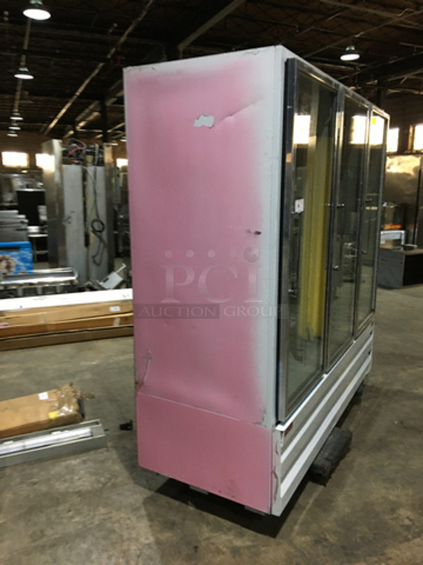 McCray Commercial 3 Door Reach In Cooler Merchandiser! With Poly Coated Racks! Model GF75LBM Serial 113051710! 115/208/230V 1Phase! Not Tested! - Image 2 of 9