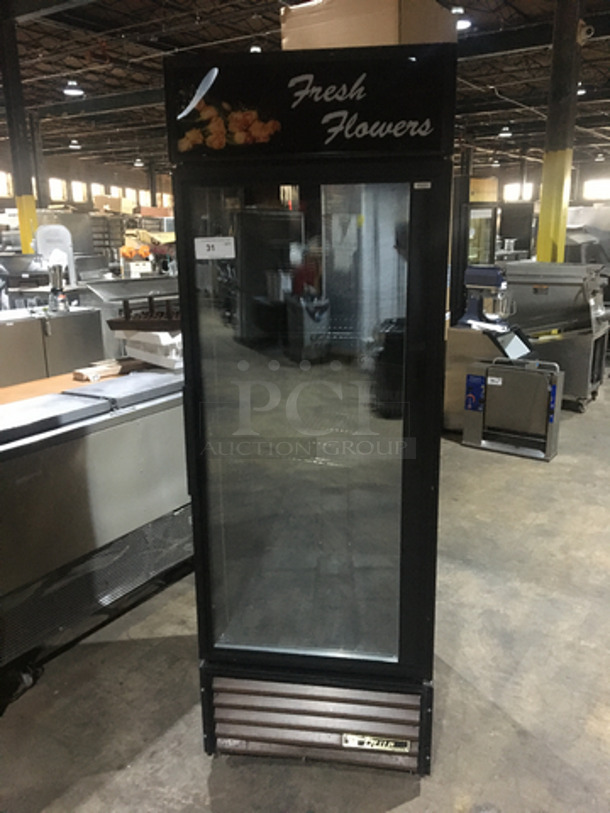 True Commercial Single Door Refrigerated Flower Merchandiser! Model GDM23FC Serial 12073276! 115V 1Phase!