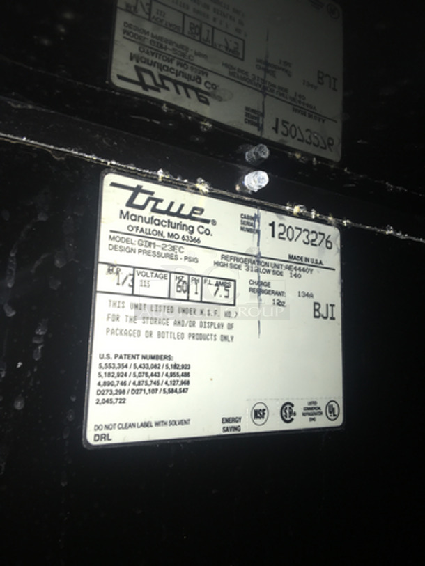 True Commercial Single Door Refrigerated Flower Merchandiser! Model GDM23FC Serial 12073276! 115V 1Phase! - Image 8 of 8