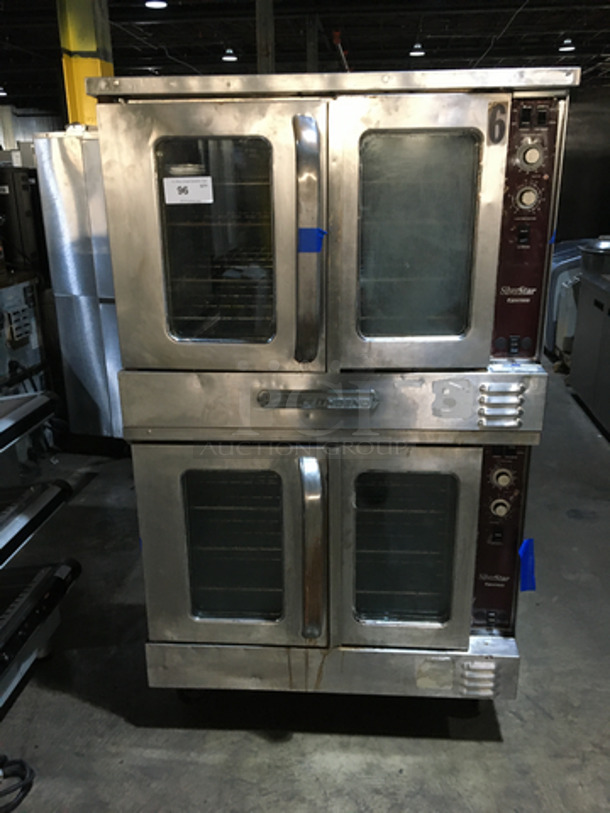 Southbend Commercial Natural Gas Powered Double Deck Convection Oven! With View Through Doors! All Stainless Steel! Silver Star Edition! On Casters! 2 X Your Bid! Makes One Unit! Not Tested!