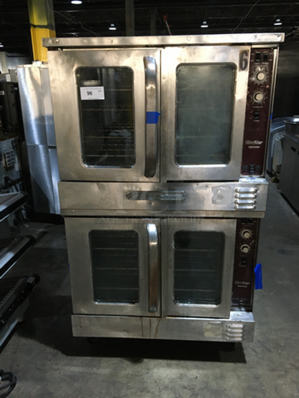 Southbend Commercial Natural Gas Powered Double Deck Convection Oven! With View Through Doors! All Stainless Steel! Silver Star Edition! On Casters! 2 X Your Bid! Makes One Unit! Not Tested! - Image 1 of 8