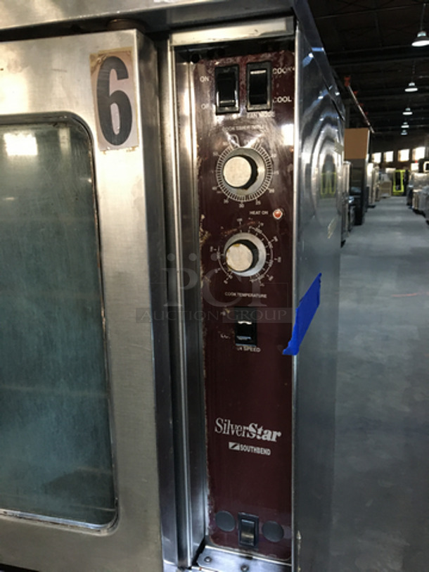 Southbend Commercial Natural Gas Powered Double Deck Convection Oven! With View Through Doors! All Stainless Steel! Silver Star Edition! On Casters! 2 X Your Bid! Makes One Unit! Not Tested! - Image 7 of 8
