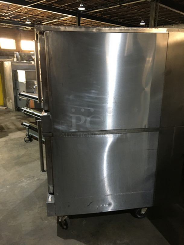 Southbend Commercial Natural Gas Powered Double Deck Convection Oven! With View Through Doors! All Stainless Steel! Silver Star Edition! On Casters! 2 X Your Bid! Makes One Unit! Not Tested! - Image 3 of 8