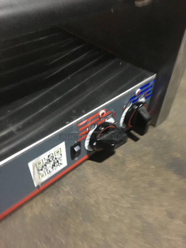 APW Wyott Commercial Countertop Hot Dog Roller Grill! All Stainless Steel! Model HRS755T Serial 8179617120509! 208/240V 1Phase!
 - Image 7 of 8