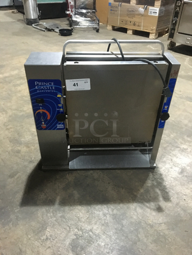 2013 Prince Castle Commercial Countertop Slim Line Bun Toaster! All Stainless Steel! Model 297T12P Serial KH0177531! 115V 1Phase!
