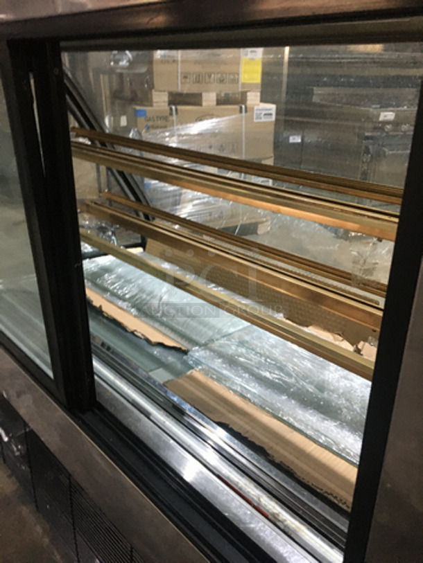Commercial Floor Style Bakery Display Showcase Case! With Sliding Back Access Doors! Glass All Around Showcase Style!
 - Image 5 of 7