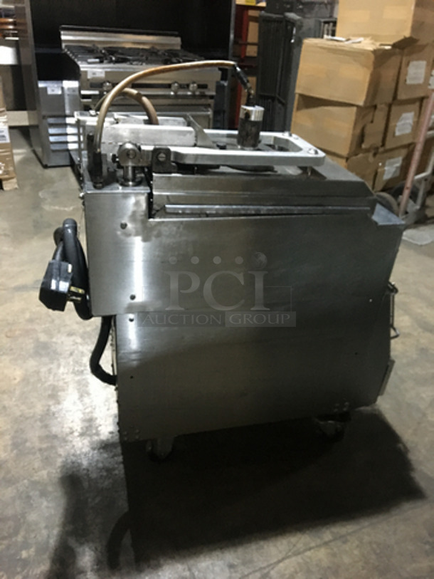 Garland Commercial Electric Powered Dual Side Hamburger Press/Clamshell Broiler! All Stainless Steel! Model CXBE12 Serial 1310100102395! 208V 3Phase! On Casters! - Image 3 of 8