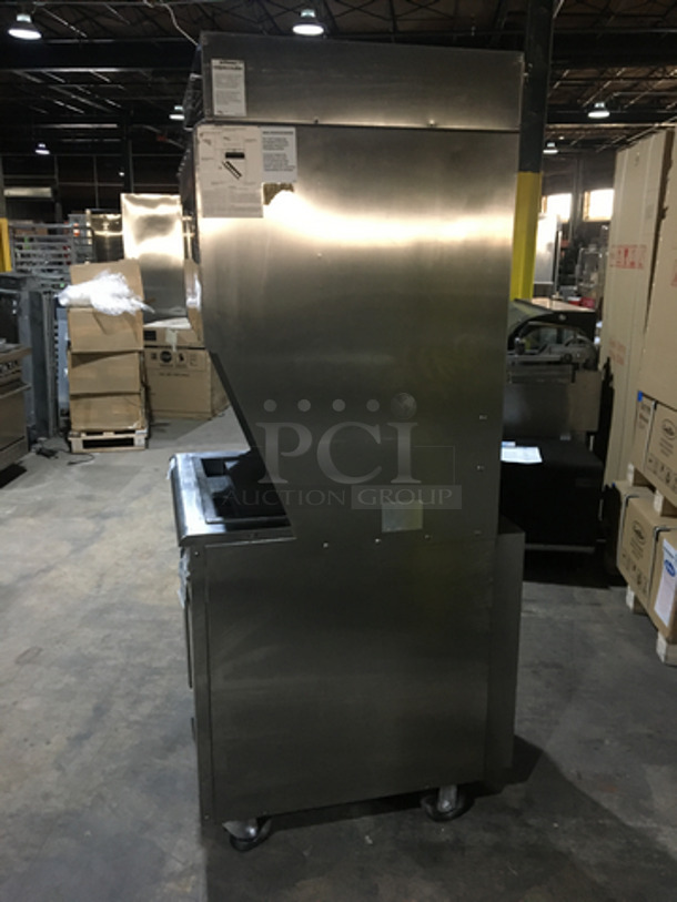 AMAZING! Wells Commercial Electric Powered Flat Griddle! With Ventless Hood! All Stainless Steel! Model WVF886 Serial LAR1062! 208V! On Casters! - Image 2 of 9