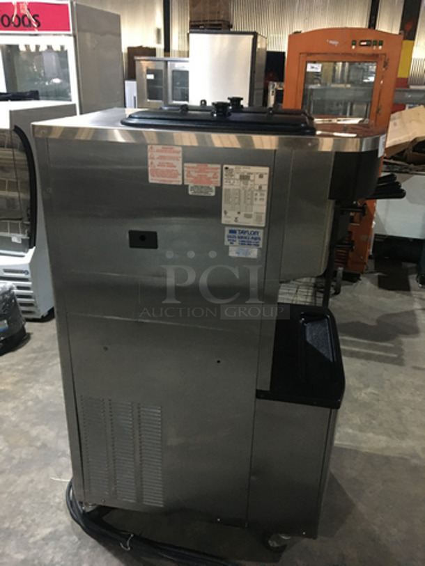 WOW! 2012 Taylor Crown Commercial 3 Handle Soft Serve Ice Cream Machine! All Stainless Steel! Model C71333 Serial K8055484! 208/230V 3Phase! On Casters! - Image 2 of 9