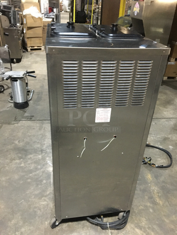 WOW! 2012 Taylor Crown Commercial 3 Handle Soft Serve Ice Cream Machine! All Stainless Steel! Model C71333 Serial K8055484! 208/230V 3Phase! On Casters! - Image 3 of 9