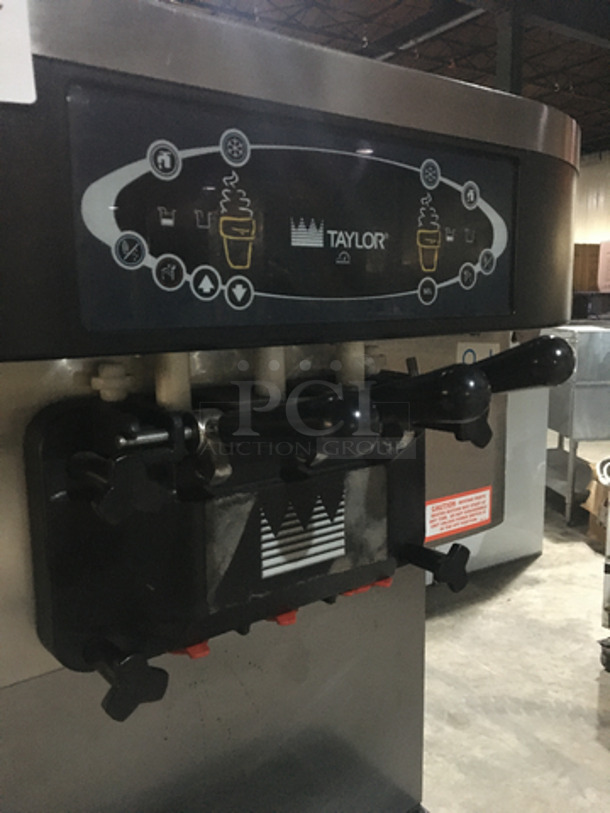 WOW! 2012 Taylor Crown Commercial 3 Handle Soft Serve Ice Cream Machine! All Stainless Steel! Model C71333 Serial K8055484! 208/230V 3Phase! On Casters! - Image 6 of 9