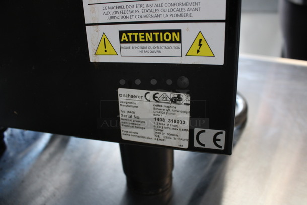 FANTASTIC! Schaerer Model SCA1 Coffee Art Plus Automatic Coffee Espresso Machine w/ 2 Hopper Bean Grinders and Steam Wand. 240 Volts, 1 Phase. 17x21x28 - Image 9 of 11