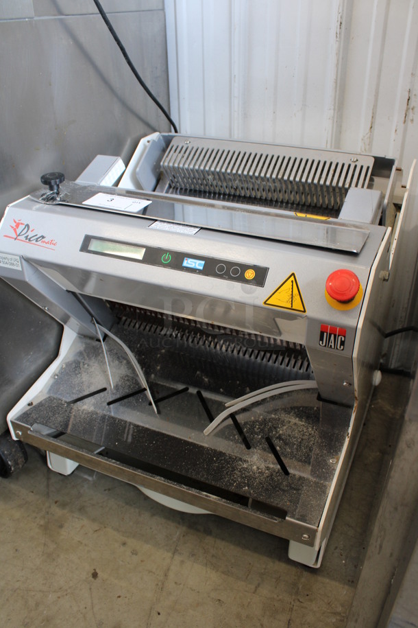 GORGEOUS! JAC Model Picomatic Metal Commercial Countertop Bread Loaf Slicer. 115 Volts, 1 Phase. 23x28x25. Tested and Working! - Image 2 of 9