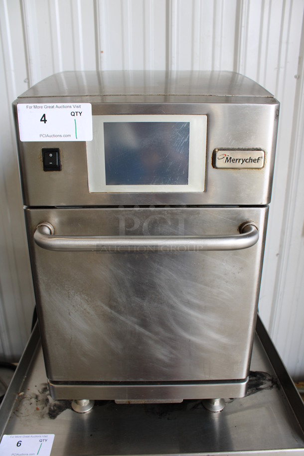 BEAUTIFUL! 2014 Merrychef Model eikon e2 Stainless Steel Commercial Countertop Rapid Cook Oven. 240 Volts, 1 Phase. 15x27x27 - Image 1 of 7