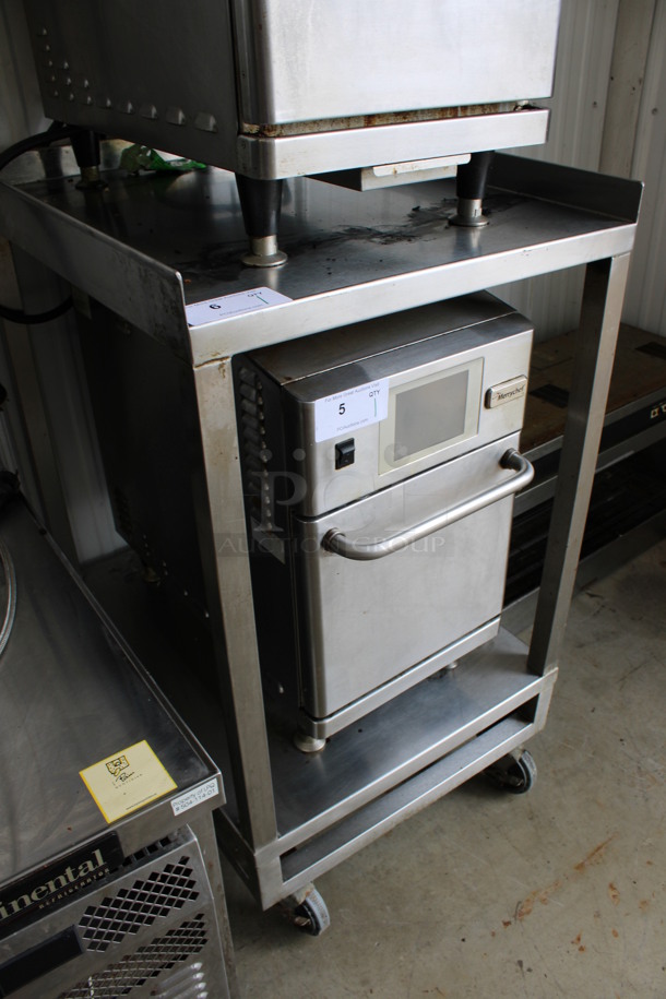 Stainless Steel Commercial 2 Tier Equipment Table on Commercial Casters. Goes GREAT w/ Item # 4-5! 24x30x43 - Image 3 of 4