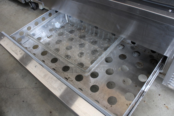 Continental Stainless Steel Commercial 2 Drawer Chef Base on Commercial Casters. 60x34x26. Tested and Working! - Image 3 of 4