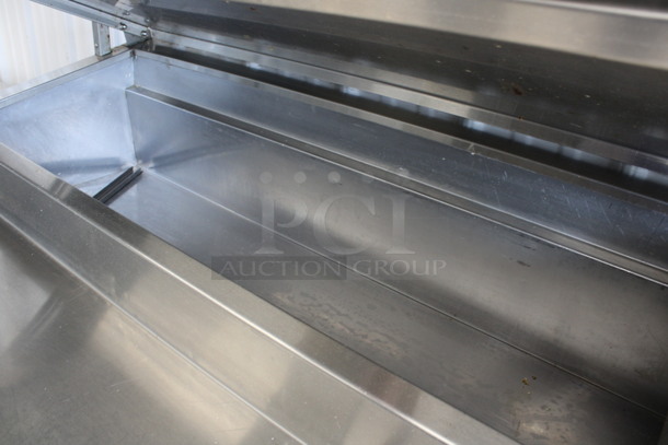 WOW! Randell Stainless Steel Commercial Pizza Prep Table w/ 2 Lids, 9 Drawers, 2 Check Order Holding Rods and Double Over Shelf on Commercial Casters. 125 Volts, 1 Phase. 95x34x77. Tested and Powers On But Does Not Get Cold - Image 5 of 10