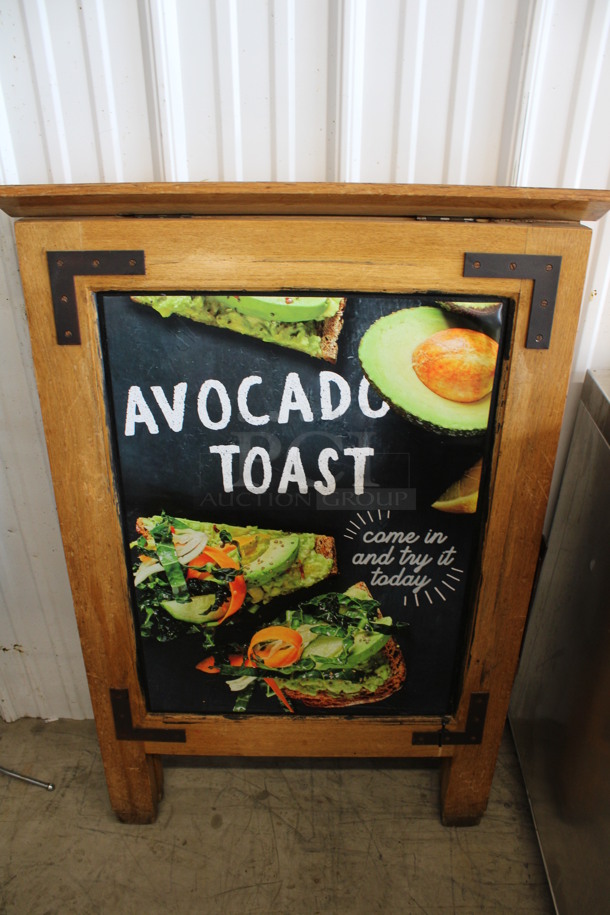 Wooden A Frame Sidewalk Sign. 29x6x45